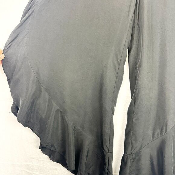 Anthropologie Elevenses Antilles Ruffled Pants Size 6 Wide Leg Split Side Tulip - Picture 7 of 9